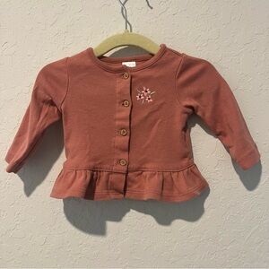 Carters 3m baby girl peplum cardigan
